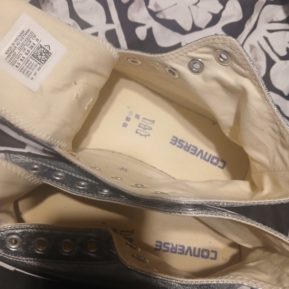 Converse Metallic Light Blue High-Top Sneaker - Women - Picture 13 of 13